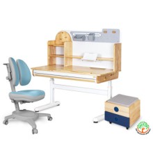 Парта з кріслом Mealux Timberdesk L (парта + крісло + тумба) (BD-690 L+ box BD 920-2 BL+Y-115 BLG)