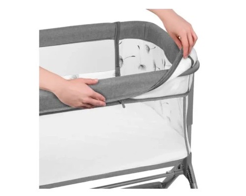 Ліжечко Lionelo приставна Leonie Plus 3 в 1 Grey Stone (LO-LEONIE PLUS GREY STONE)