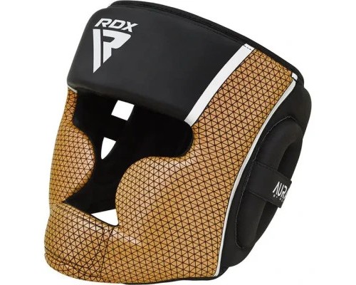 Боксерський шолом RDX Aura Plus T-17 Black Golden XL (HGR-T17BGL-XL+)