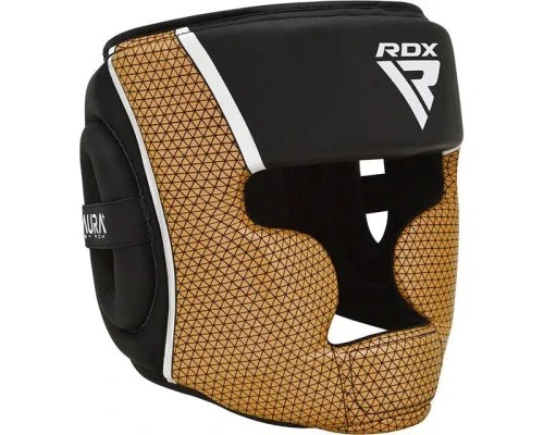 Боксерський шолом RDX Aura Plus T-17 Black Golden XL (HGR-T17BGL-XL+)