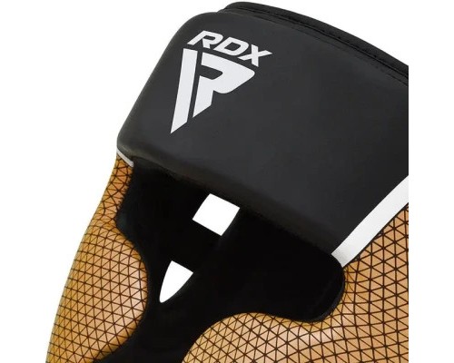 Боксерський шолом RDX Aura Plus T-17 Black Golden XL (HGR-T17BGL-XL+)