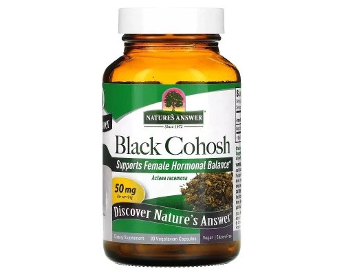 Трави Nature's Answer Клопогон, 50 мг, Black Cohosh, Full Spectrum Herb, 90 вегетаріанських кап (NTA-16126)