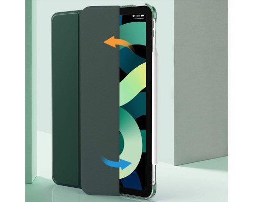Чохол до планшета BeCover Tri Fold Hard Apple iPad Air 4 10.9 2020/2021 Dark Green (709659) (709659)