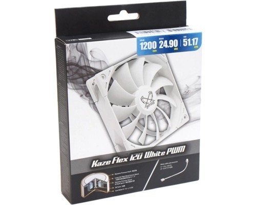 Кулер до корпусу Scythe Kaze Flex 120 White PWM (KF1225FD12W-P)