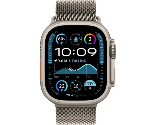 Смарт-годинник Apple Watch Ultra 2 2024 GPS + Cellular 49mm Natural Titanium Case with Natural Titanium Milanese Loop (MX4M3UL/A)