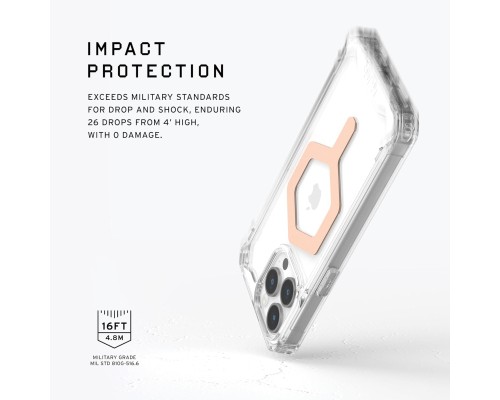 Чохол до мобільного телефона UAG iPhone 15 Pro Max Plyo Magsafe Ice/Rose Gold (114305114348)