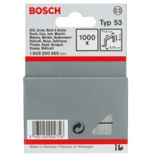 Скоби для будівельного степлера Bosch тип 53, 8х11.4х0.74мм, 1000шт (1.609.200.365)