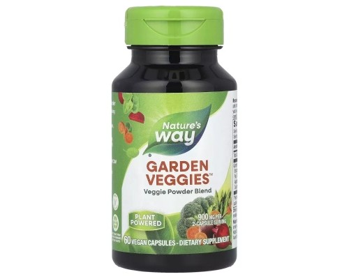 Вітамін Nature's Way Овочева суміш, 900 мг, Garden Veggies, 60 вегетаріанських капсул (NWY-14793)