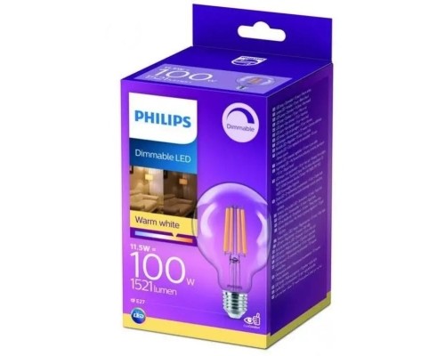 Лампочка Philips Classic 100W G95 E27 WW CL (929002429666)
