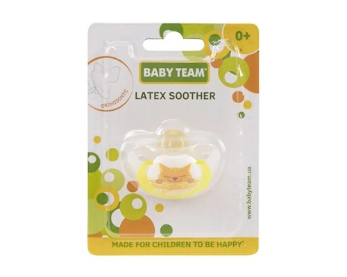 Пустушка Baby Team Латексна ортодонтична від народження (4824428032001)