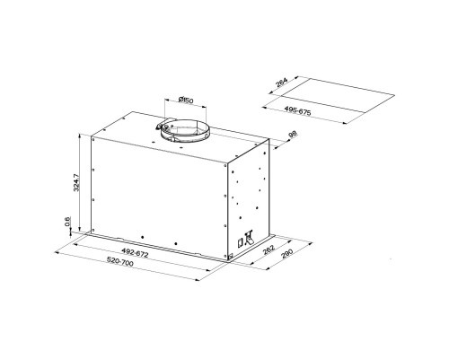 Витяжка кухонна Faber Inka Lux Premium X A70 Kl (305.0658.607)