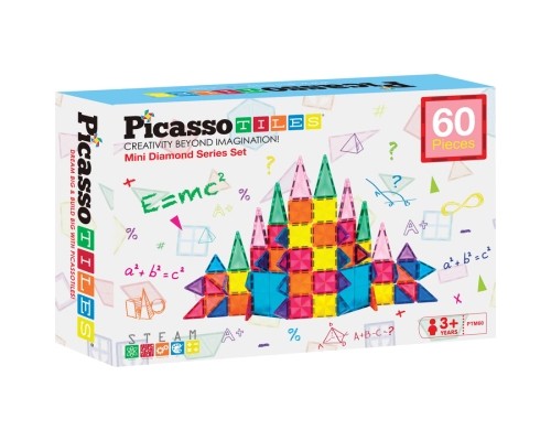 Конструктор Picasso магнітний Tiles Mini Diamond Series Set 60 деталей (817338022303)
