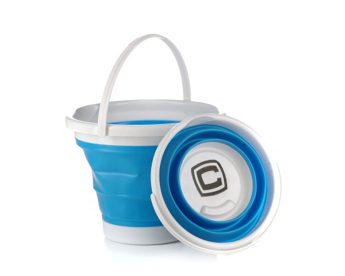 Відро складне СИЛА силіконове 10 л blue (961004)