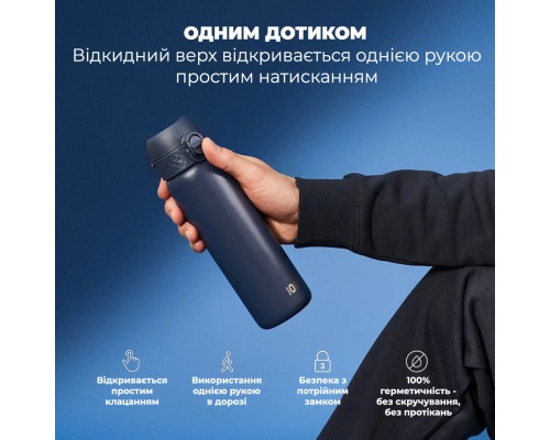 Пляшка для води ION8 OneTouch Vacuum Insulated 500 мл Navy (I8TS500NAVY)