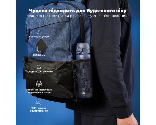 Пляшка для води ION8 OneTouch Vacuum Insulated 500 мл Navy (I8TS500NAVY)