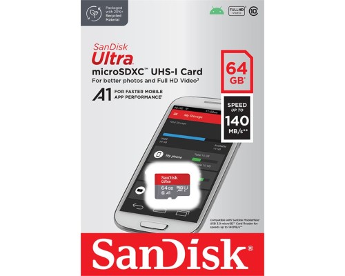 Карта пам'яті SanDisk 64GB microSDXC class 10 UHS-I A1 (SDSQUAB-064G-GN6MN) Карта пам'яті SanDisk 64GB microSDXC class 10 UHS-I A1 (SDSQUAB-064G-GN6MN)