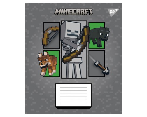 Зошит Yes Minecraft Arrows А5 12 аркушів клітинка (767570)