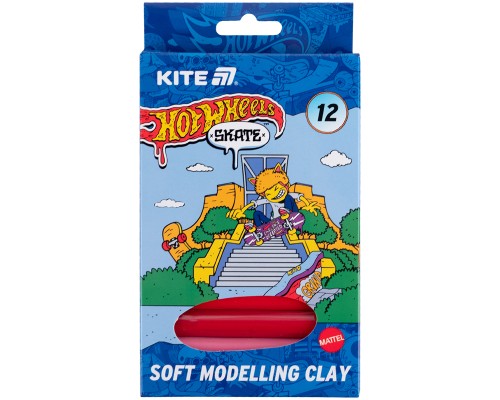 Пластилін Kite Hot Wheels восковий, 12 кольорів, 200 г (HW25-086-2)