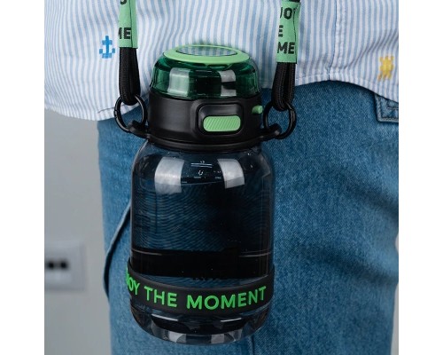 Поїльник-непроливайка Kite 700 мл, чорно-зелена (K25-1218-2)