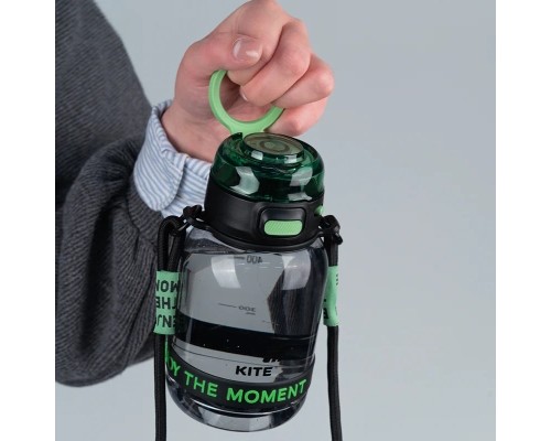 Поїльник-непроливайка Kite 700 мл, чорно-зелена (K25-1218-2)