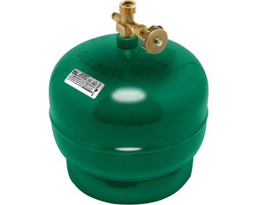 Побутовий газовий балон Voltronic Golden Lion 2кг (4,8л) + пальник 20354 Green (GL-GBG-2k-48L)