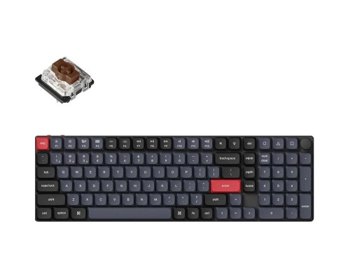 Клавіатура Keychron K17 PRO Gateron MX 2.0 Brown QMK Wireless/Bluetooth/USB-А UA Black (K17P-B3-UA)