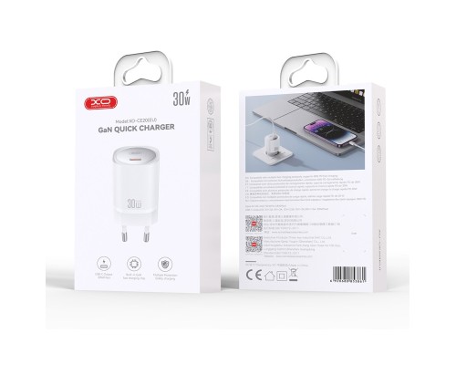 Зарядний пристрій XO CE20 33W USB-C PD30W/PPS33W White (CE20_White)