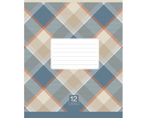 Зошит Школярик Plaid pattern 12 аркушів лінія (012-3345L)