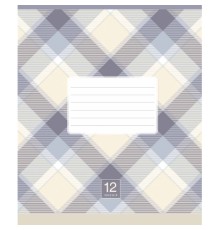 Зошит Школярик Plaid pattern 12 аркушів лінія (012-3345L)