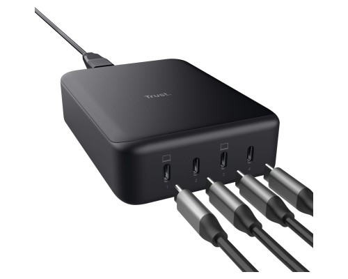 Зарядний пристрій Trust Maxo 4xUSB-C PD240W GaN Black (25413_TRUST)