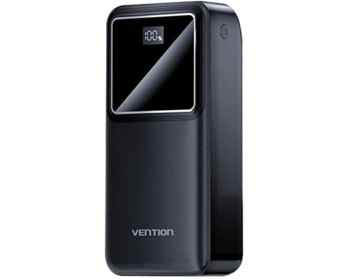 Батарея універсальна Vention 30000mAh 22.5W 3A, PD, QC/3.0, LED Display, Black (FHMB0)