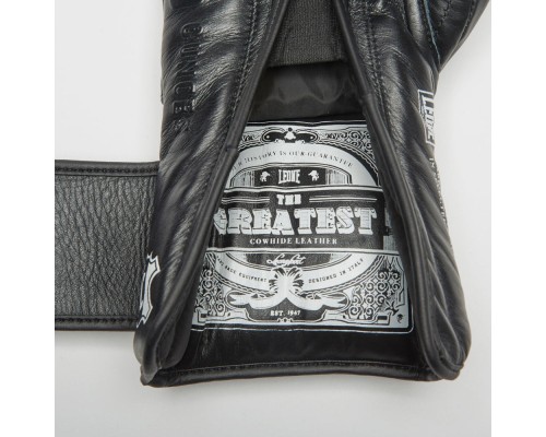 Боксерські рукавички Leone GN111 The Greatest Black 12 унцій (GN111_Black_12oz)