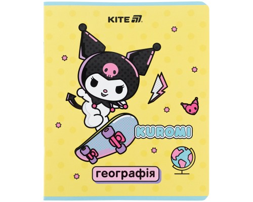 Зошит Kite предметний Kuromi 48 аркуші, клітинка, географія (HK25-240-5)