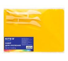 Дошка для пластиліну Kite набір Classic дошка + 3 стеки, жовтий (K-1140-08)