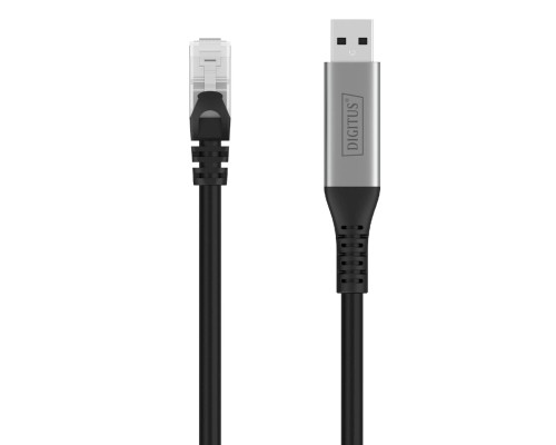 Дата кабель USB AM to RJ45 Ethernet 2.0m CAT6A S/FTP 1Gbps LSZH Digitus (AK-300600-020-S)