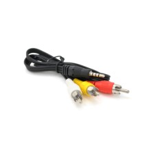 Кабель мультимедійний 3.5mm M to 3xRCA M 0.5m black Voltronic (YT-3.5(M)/3хRCA(M)-0.5m)