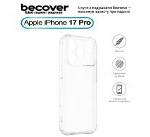 Чохол до мобільного телефона BeCover Anti-Shock Apple iPhone 17 Pro Clear (713797)