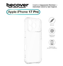 Чохол до мобільного телефона BeCover Anti-Shock Apple iPhone 17 Pro Clear (713797)
