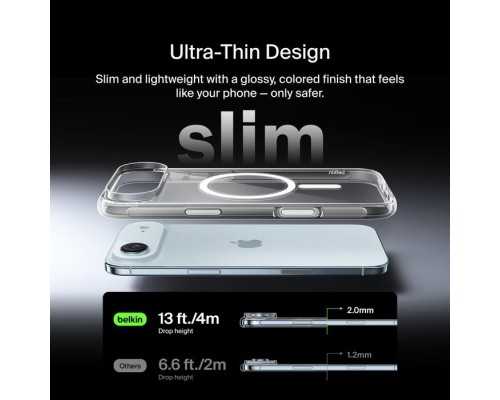 Чохол до мобільного телефона Belkin Magnetic Protective Clear iPhone Air (MSA033HQCL)