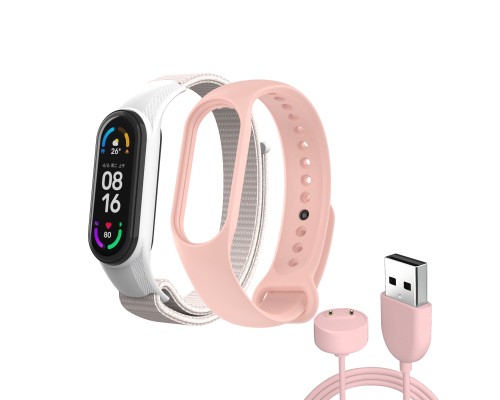 Ремінець до фітнес браслета Armorstandart комплект 3шт Xiaomi Mi Band 7/6/5 New Style Pink (ARM77037)