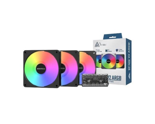 Кулер до корпусу MONTECH GF120 V2 ARGB PWM 3I (GF120 V2 ARGB PWM 3I1(B))