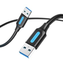 Дата кабель USB 3.0 A Male to A Male Cable 3M Black PVC Type VENTION (CONBI)