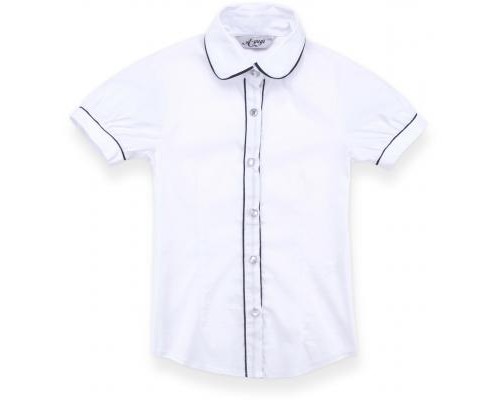 Блузка дитяча A-Yugi з коротким рукавом (1576-122G-white)