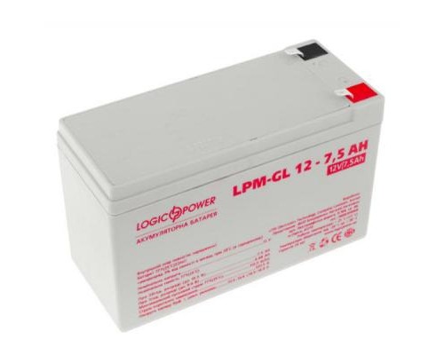 Батарея до ДБЖ LogicPower LPM-GL 12В 7.5Ач (6562) Батарея до ДБЖ LogicPower LPM-GL 12В 7.5Ач (6562)