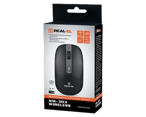 Мишка REAL-EL RM-301 black