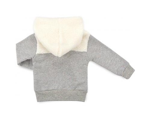 Кофта дитяча Haknur на блискавки з хутряним капюшоном (6943-68G-gray)