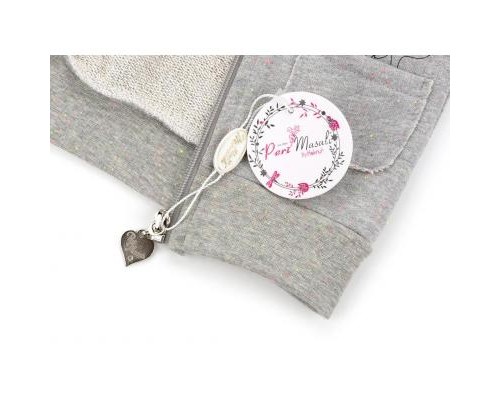 Кофта дитяча Haknur на блискавки з хутряним капюшоном (6943-68G-gray)