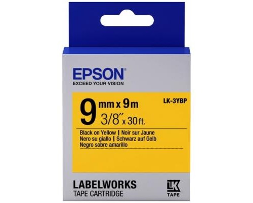 Стрічка для принтера етикеток Epson LK3YBP (C53S653002)