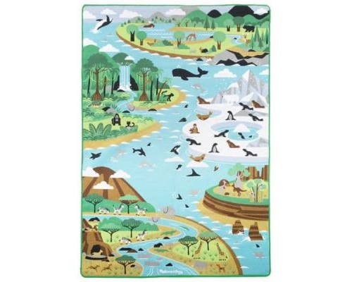 Дитячий килимок Melissa&Doug Подорож по світу з тваринами (MD15192) Дитячий килимок Melissa&Doug Подорож по світу з тваринами (MD15192)