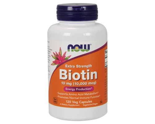 Вітамін Now Foods Біотин (В7) 10000 мкг, 120 гелевих капсул (NOW-00479)
